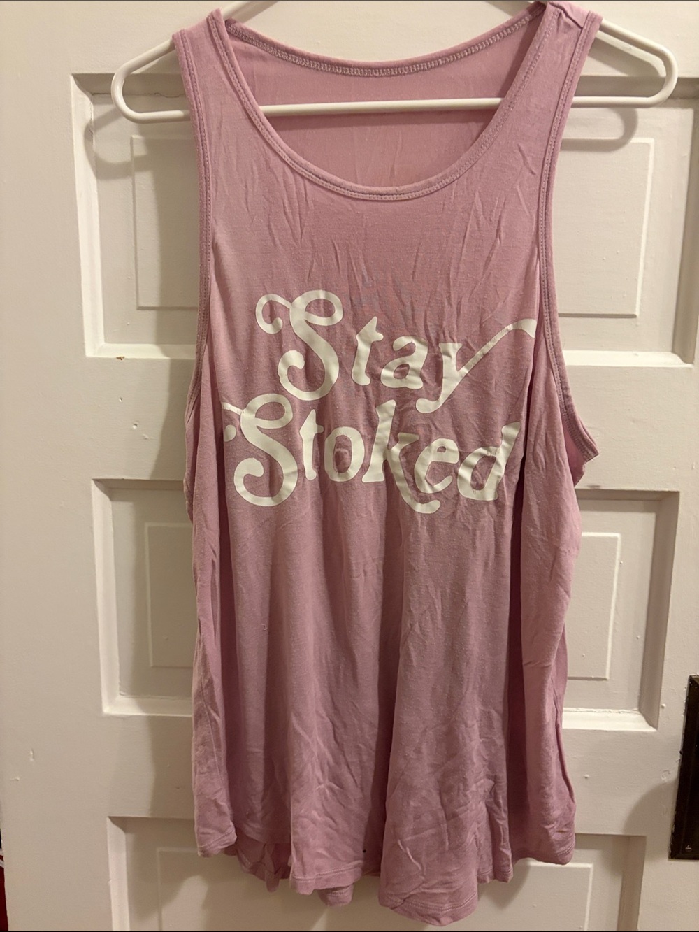Stay Stoked Women’s Pink Graphic Tank Top